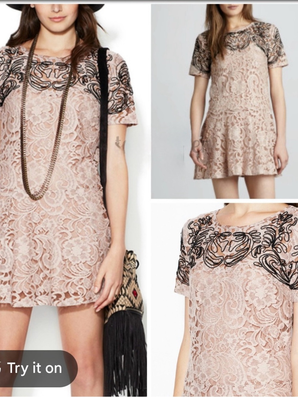 Free People Beautiful Dreamer Lace
Pink Dress S Preppy Romántic
Coquette